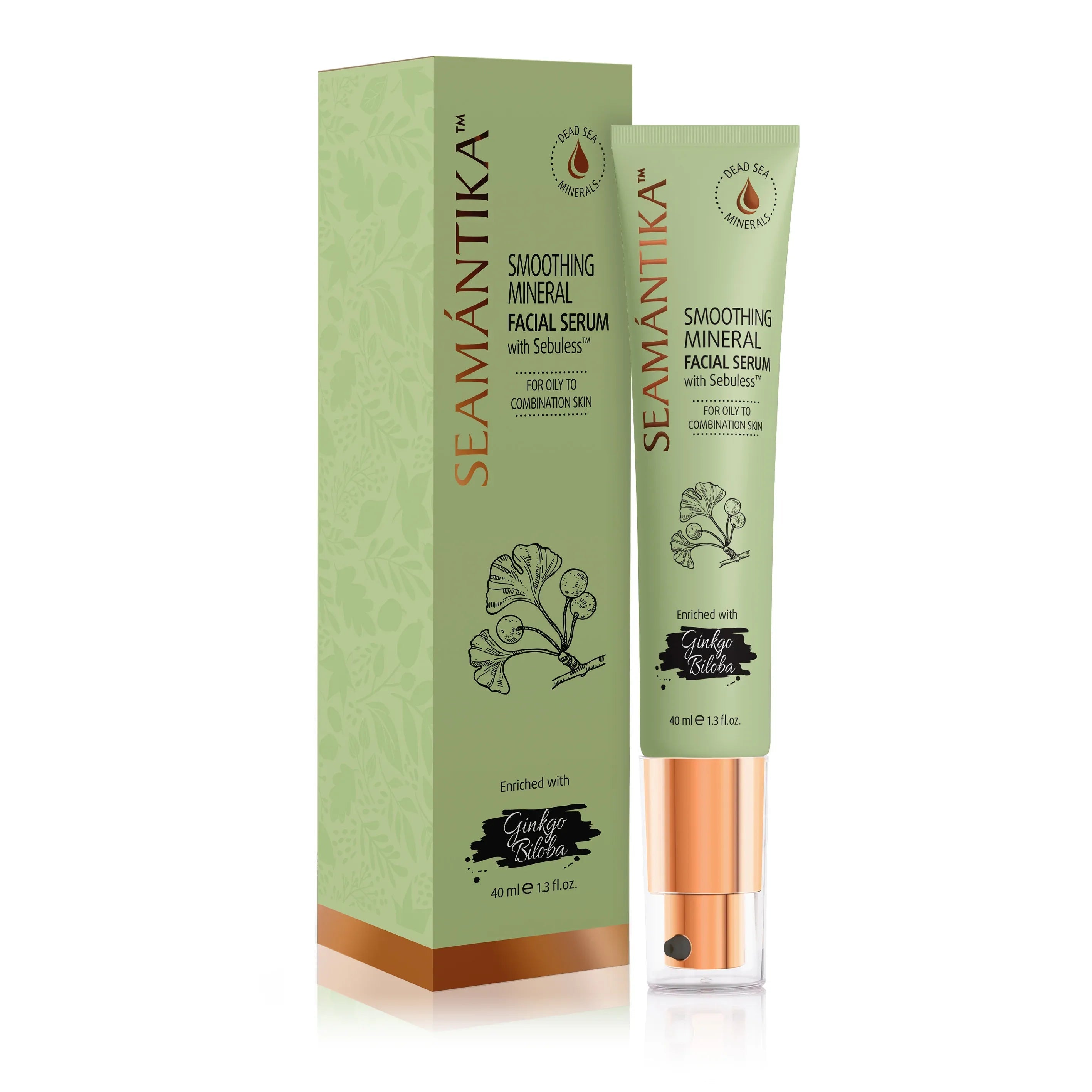 SMOOTHING MINERAL FACIAL SERUM - GINKGO BILOBA LEAF EXTRACT - Seamantika