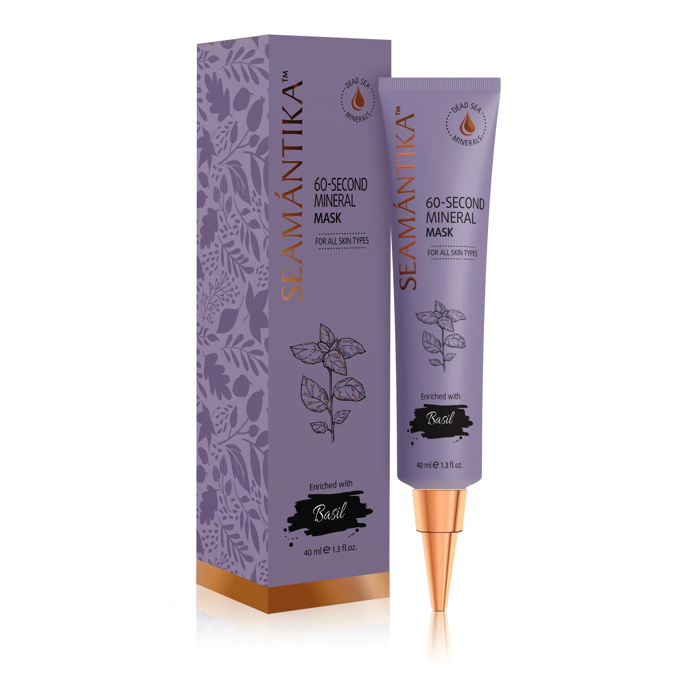 60-SECOND MINERAL MASK - BASIL LEAF EXTRACT - Seamantika